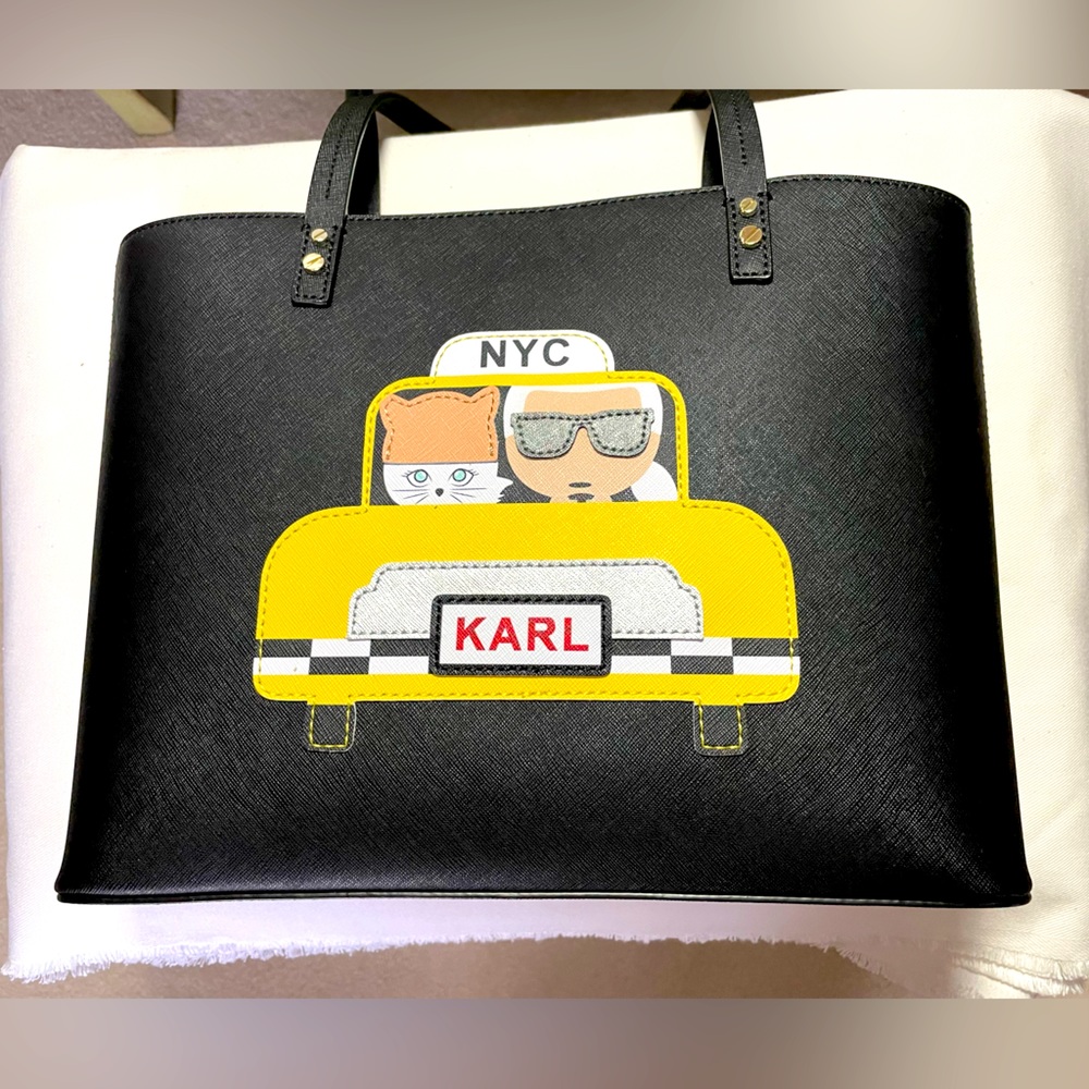 NWT  KARLLAGERFELDPARIS   NYC KARL  Handbag   Taxi Yellow